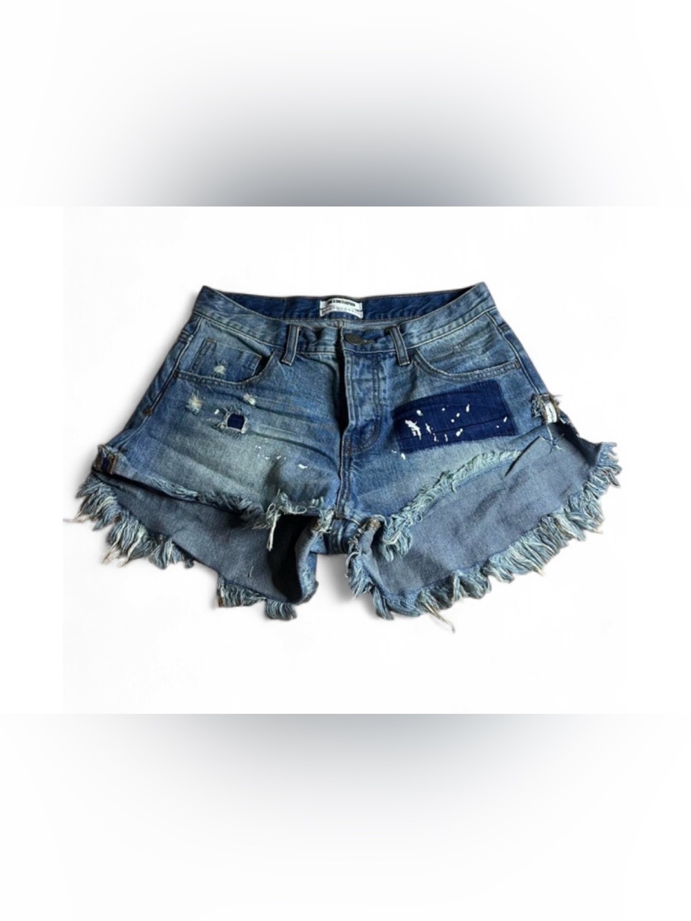 One x oneteaspoon distressed denim cut off shorts boho size 26 cotton low rise